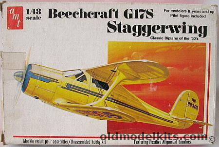 AMT 1/48 Beechcraft G17S (G-17S) Staggerwing Biplane, T638 plastic model kit